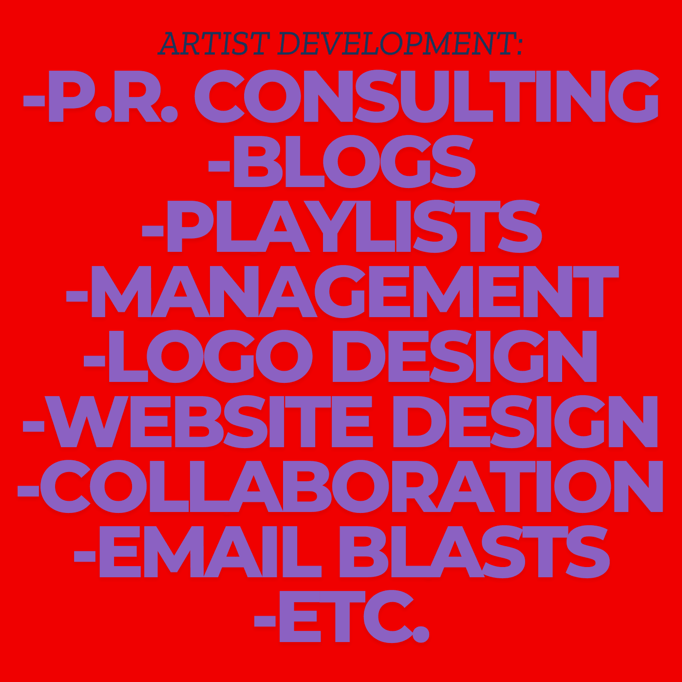 Artist Promotion Packages